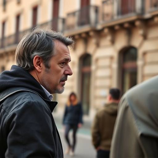 Imagen de un documental mostrando una entrevista con un experto en historia de Madrid.