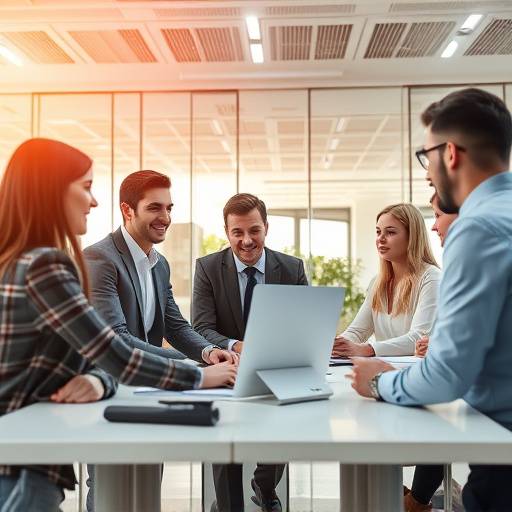 Miniatura del video corporativo para 'TechFuturo', mostrando un montaje de oficinas modernas y empleados trabajando en equipo.